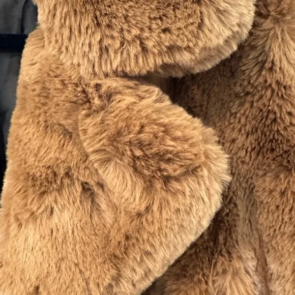 MANGO Luxurious Brown Faux Fur Coat S